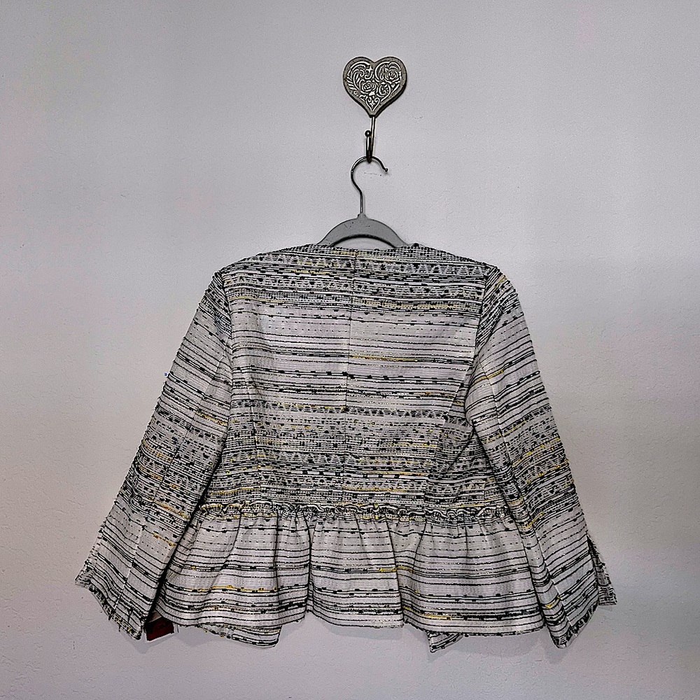 Cream/White multi colored thread jacket - Picture 2 of 5
